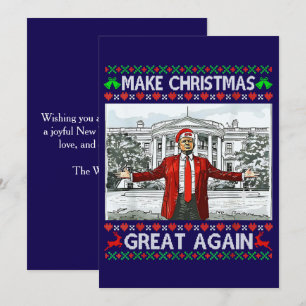 Trump Santa Hat   Trump Make Christmas Great Again Holiday Card