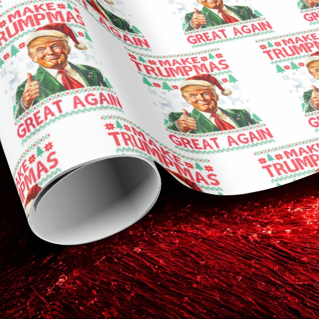Trump Santa Hat | Trump Make Christmas Great Again Wrapping Paper (Creator Uploaded)