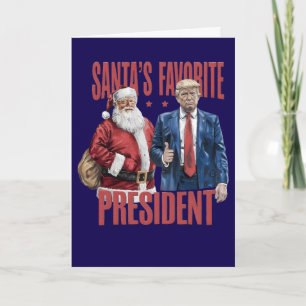 Trump Santa's Favorite President Christmas Card