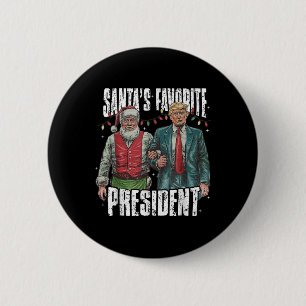 Trump Santa's Favourite President 6 Cm Round Badge
