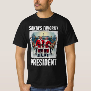 Trump Santa's Favourite President Funny Santa Trum T-Shirt