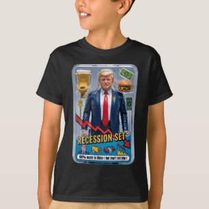 Trump Satire Survived Recession Box Set Action Fig T-Shirt