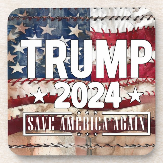 Trump! save America again. Coaster (Front)