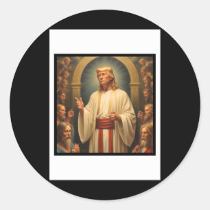 Trump Saviour Classic Round Sticker
