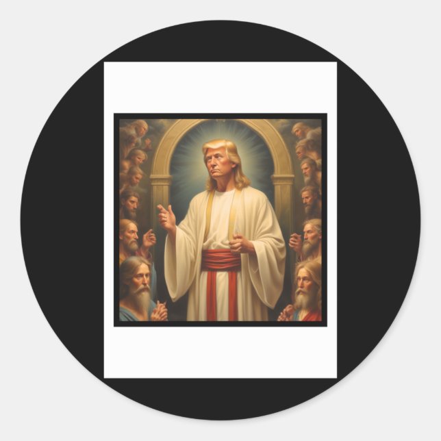 Trump Saviour  Classic Round Sticker (Front)