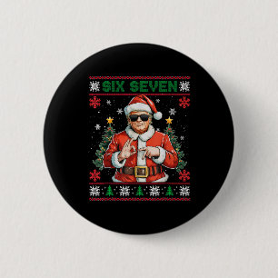 Trump Says 67 Meme Six Seven Funny Ugly Christmas 6 Cm Round Badge
