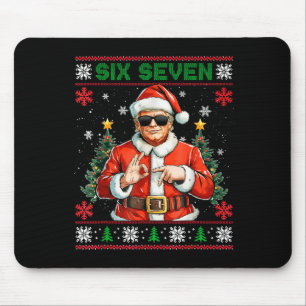 Trump Says 67 Meme Six Seven Funny Ugly Christmas  Mouse Pad