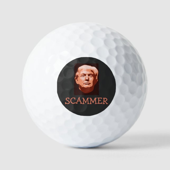Trump Scammer Golf Ball (Front)