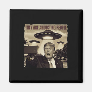 Trump Selfie Ufo Alien Abduction Magnet