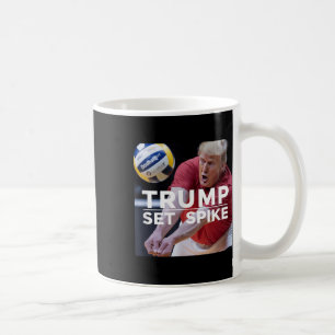 Trump Set Spike Funny Political Volleyball Player  Coffee Mug