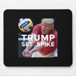 Trump Set Spike Funny Political Volleyball Player  Mouse Pad