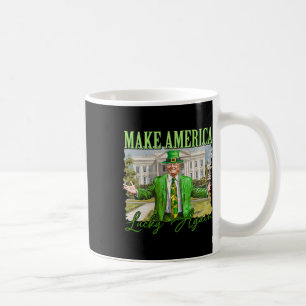Trump Shamrock Make America Lucky Again St Patrick Coffee Mug