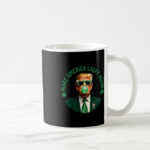 Trump Shamrock Make America Lucky Again St Patrick Coffee Mug