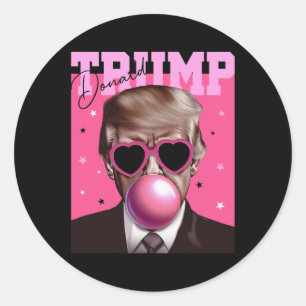 Trump Shirt For Kids Men Women Donald Trump Dubble Classic Round Sticker