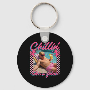 Trump Shirt Funny Chillin Like A Felon Trump 2024  Key Ring
