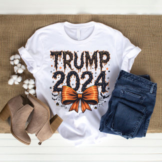 Trump Shirt Halloween T-Shirt Spiders Webs Bats Bo