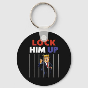 Trump Shirt - Lock Him Up - Anti Trump  Key Ring