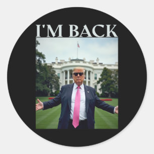 Trump Shirts For Men 2025 Classic Round Sticker