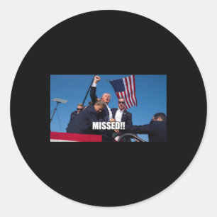 Trump Shot 2024 Classic Round Sticker