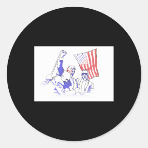 Trump Shot At 2024 Classic Round Sticker