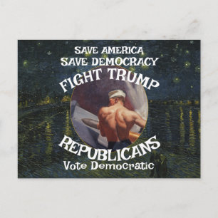 Trump Shrimp Fajita Jesus Republican Party Pee WH Postcard