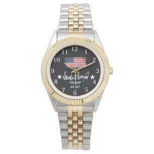 Trump Signature 45-47 Flag Watch