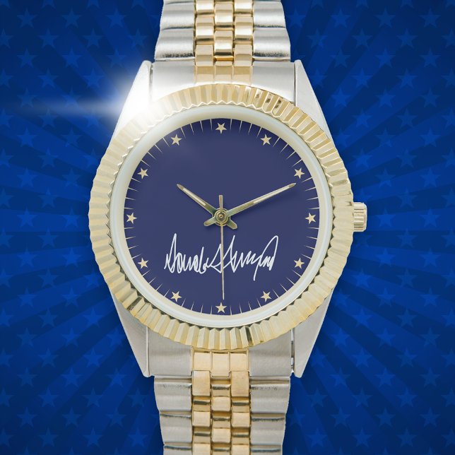 Trump Signature dark blue stars and stripes Watch (Creator Uploaded)