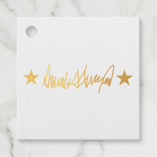 Trump Signature  Favour Tags (Front)