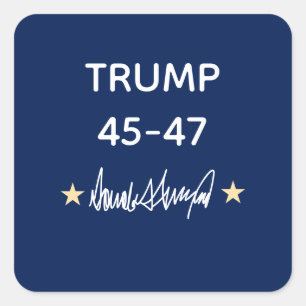 Trump Signature Gift Watch Square Sticker