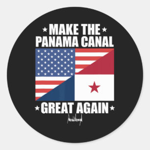 Trump Signature Make The Panama Canal Great Again Classic Round Sticker