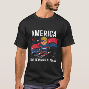 Trump Ski Usa - Christmas Make Skiing Great Again T-Shirt