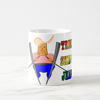 Trump Skis In Jeans Coffee Mug