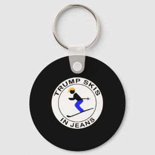 Trump Skis In Jeans Key Ring