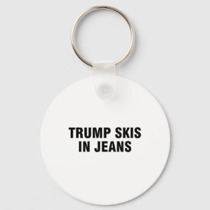Trump Skis In Jeans Key Ring