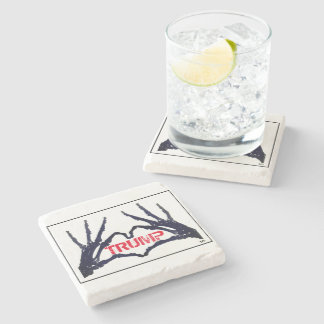 "TRUMP" Skull Hands COASTER (MARBLE)