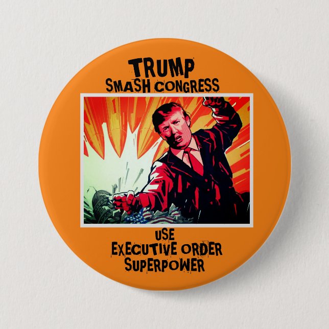 Trump smask Congress 7.5 Cm Round Badge (Front)