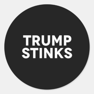Trump Smells Bad Stinks Classic Round Sticker