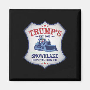 Trump Snow Plough Trump Ploughing Snowflake Remova Magnet
