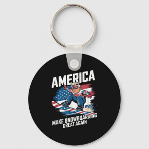 Trump Snowboard Usa - Make Snowboarding Great Agai Key Ring