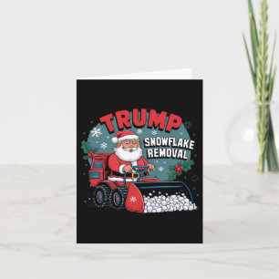 Trump Snowflake Christmas Funny Trump Snowplow Xma Card