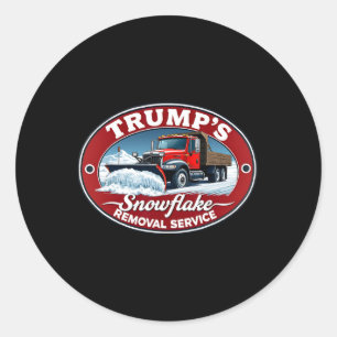 Trump Snowflake Removal Service Trumps Christmas H Classic Round Sticker