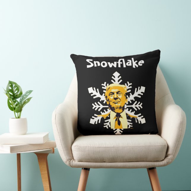 Trump/Snowflake Throw Pillow (Chair)