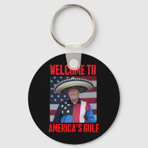 Trump Sombrero Welcome To America's Gulf Mexico  Key Ring