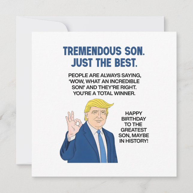 Trump Son Birthday  Card (Front)