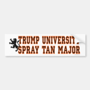 TRUMP SPRAY TAN MAJOR BUMPER STICKER