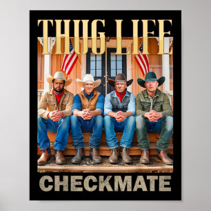 Trump Squad Thug Life Trump Vance Kennedy Elon  Poster