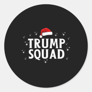 Trump Squad Trump Team Funny Xmas Christmas Trump Classic Round Sticker