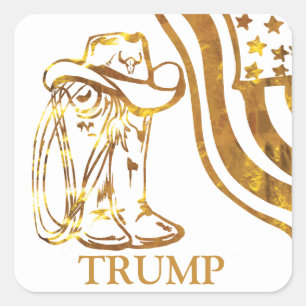 TRUMP  SQUARE STICKER