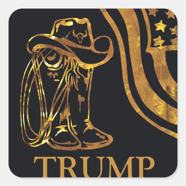 TRUMP  SQUARE STICKER (Front)
