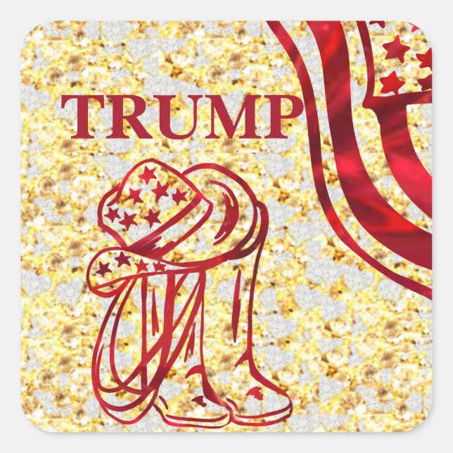TRUMP SQUARE STICKER (Front)